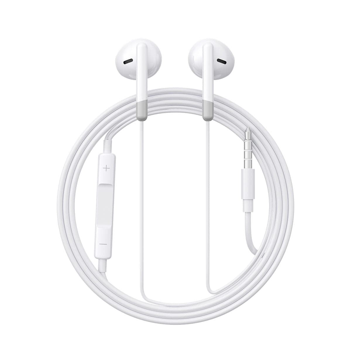 Joyroom JR-EW01 3.5MM Wired Series Half In-Ear Wired Earphones white/black