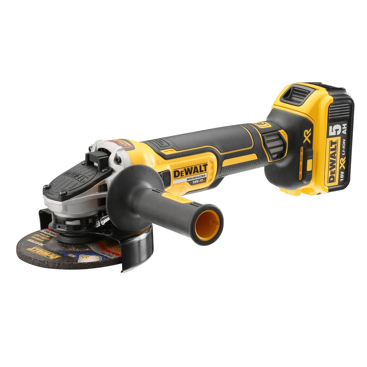 Dewalt 18 Volt Cordless Angle Grinder DCG405P2-GB 1