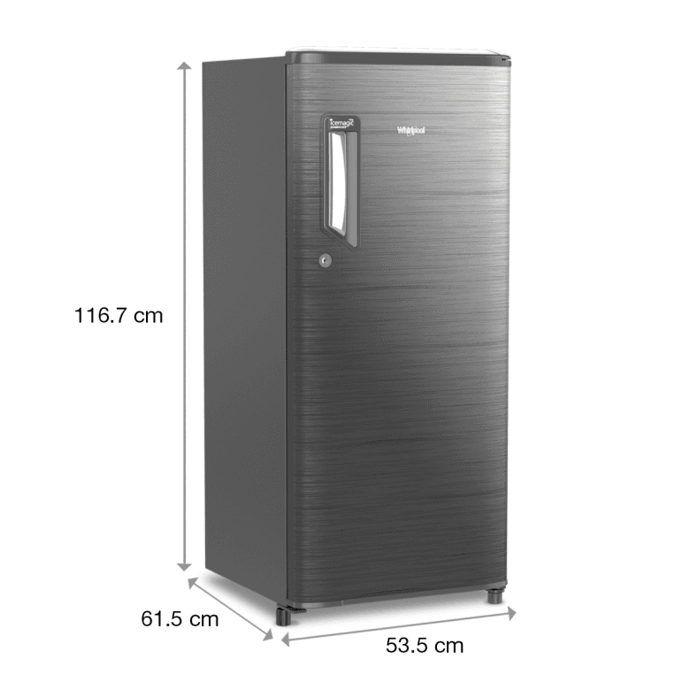 Whirlpool 185L Single Door 200 Icemagic Powercool PRM 2S Chromium Steel Refrigerator