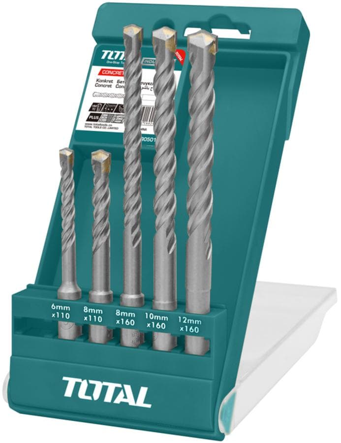 Total 5 pcs SDS Plus Hammer Drill Bit Set TAC190501 Industrial 2