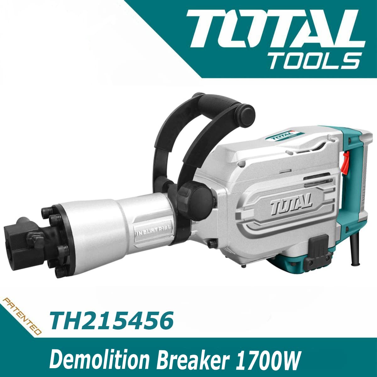Total Demolition Breaker 1700W With 2pcs Chisels Drill