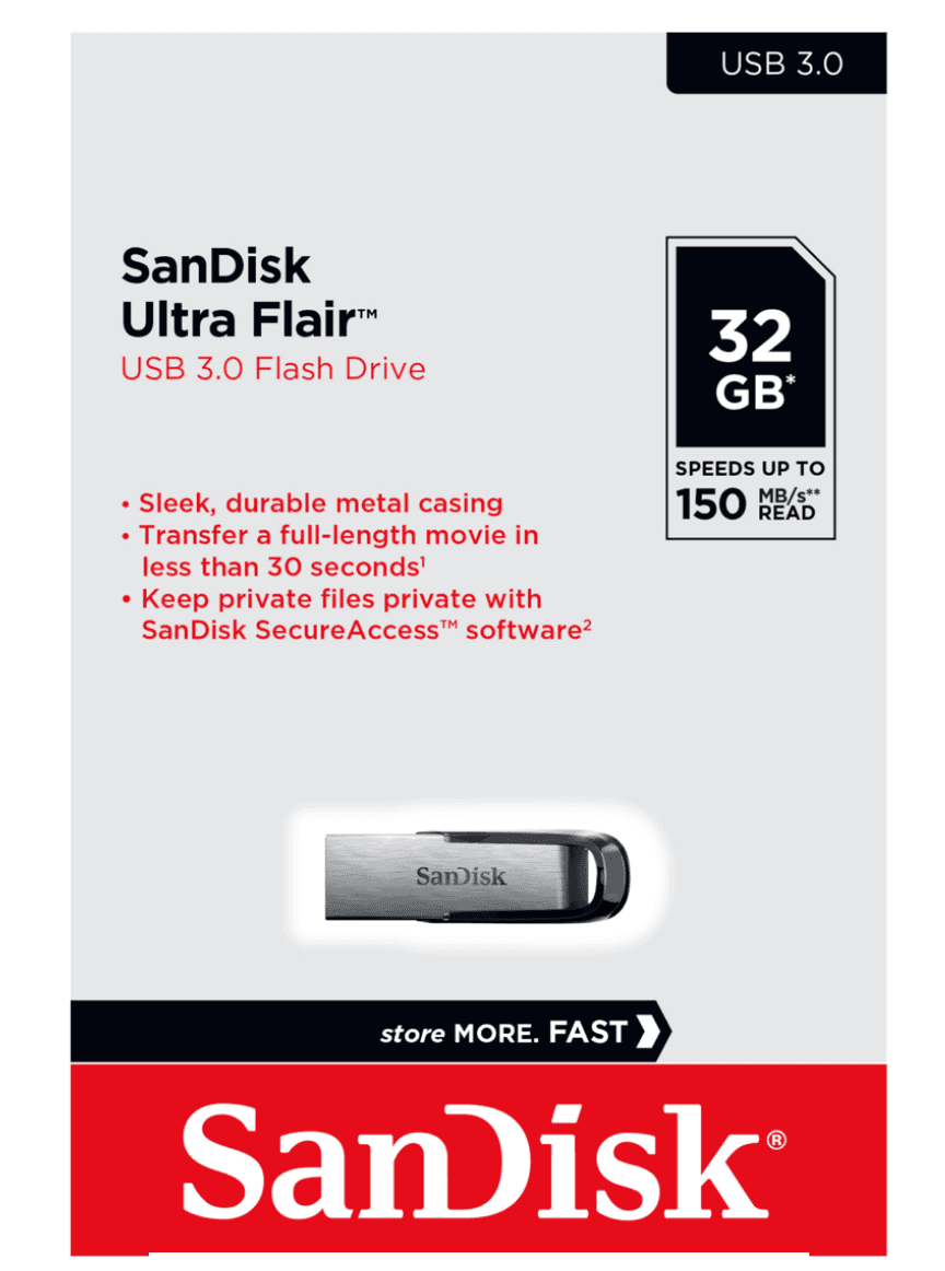 SanDisk Ultra Flair USB 3.0 Memory Stick - 32 GB