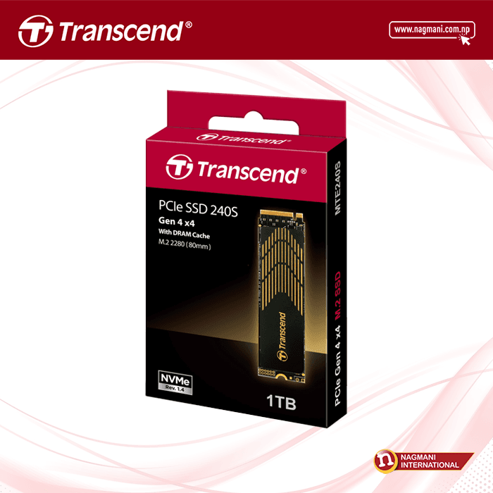 Transcend PCIe NVMe M.2 SuperSpeed SSD - MTE 240s -1 TB 2