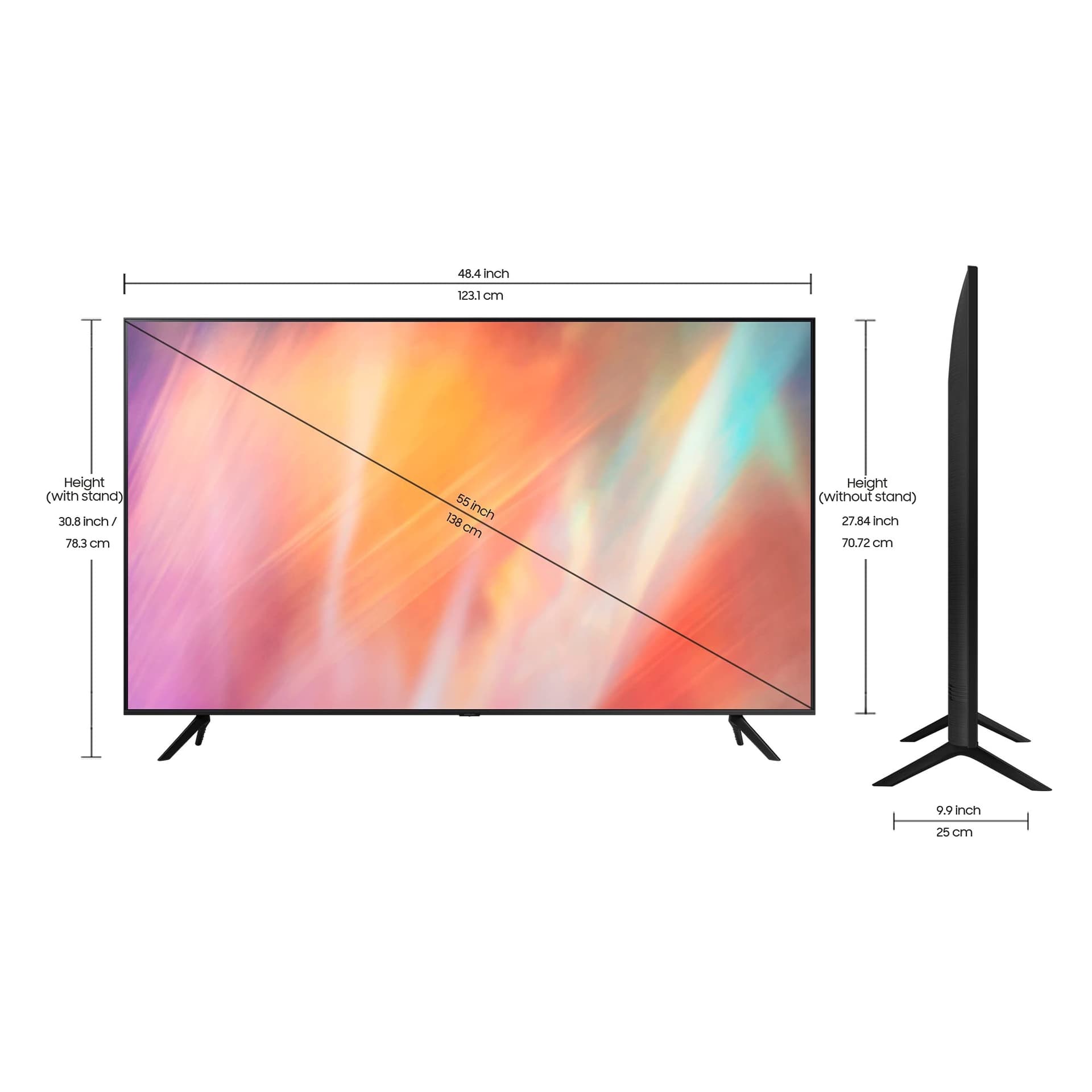 SAMSUNG UA55AU7700 55" Crystal UHD 4K Smart TV 2021 6
