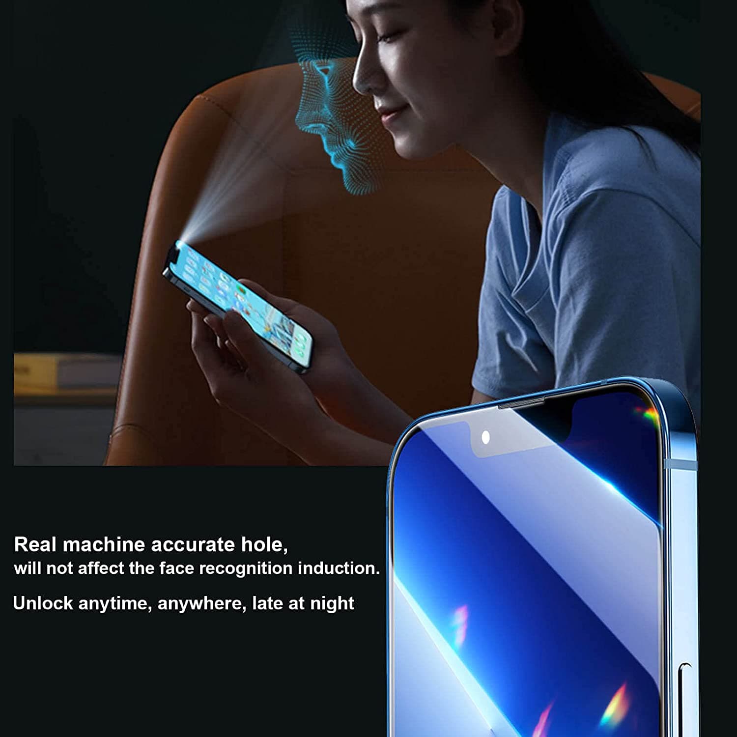 iPhone 13 Pro Screen Protector 9H Hardness Tempered Glass Privacy Anti-Spy 13 10Pcs 4