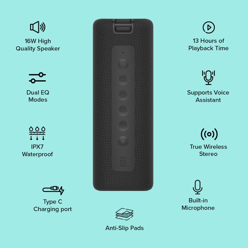 Mi Portable Bluetooth Speaker 16 W IPX7 Waterproof 2