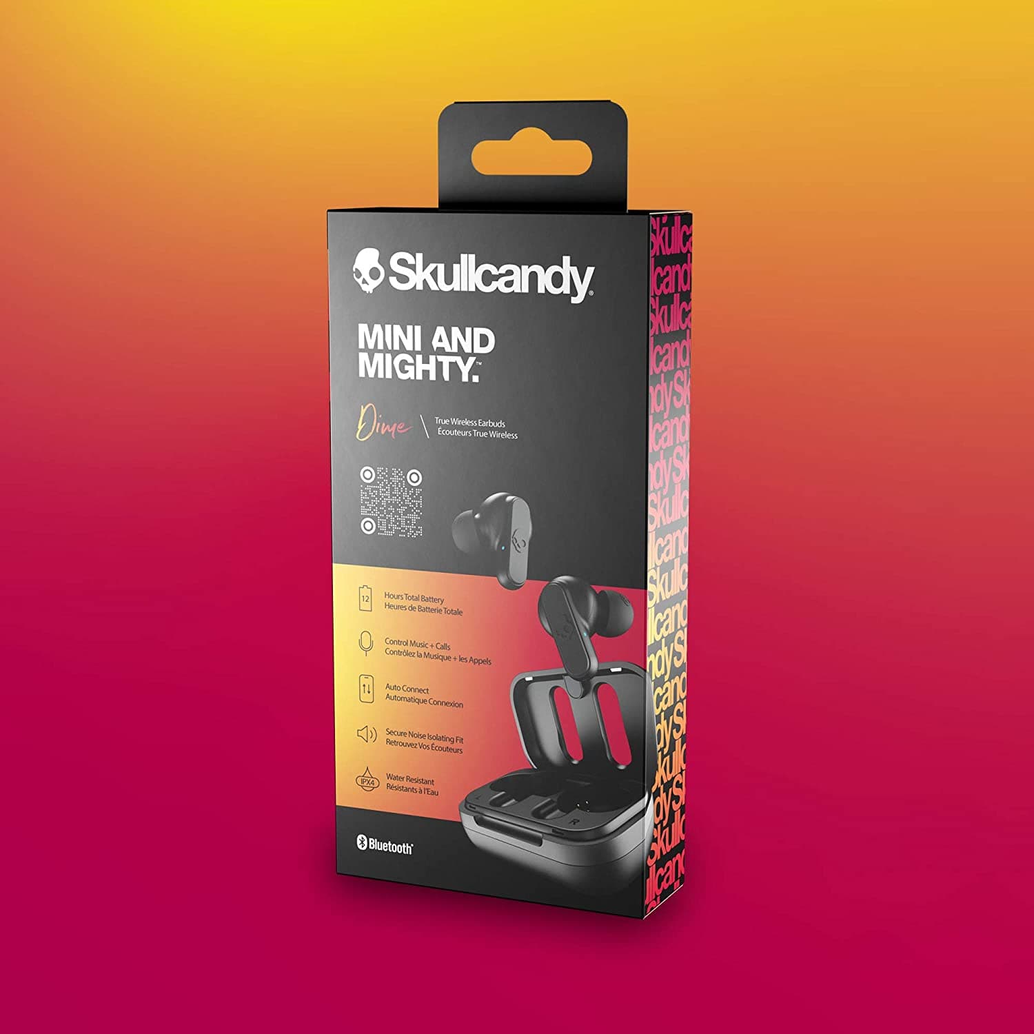 Skullcandy Dime True Wireless In-Ear Bluetooth Earbuds Compatible with iPhone and Android / Charging Case and Microphone / Great for Gym, Sports, and Gaming, IPX4 Water Dust Resistant - Black 2