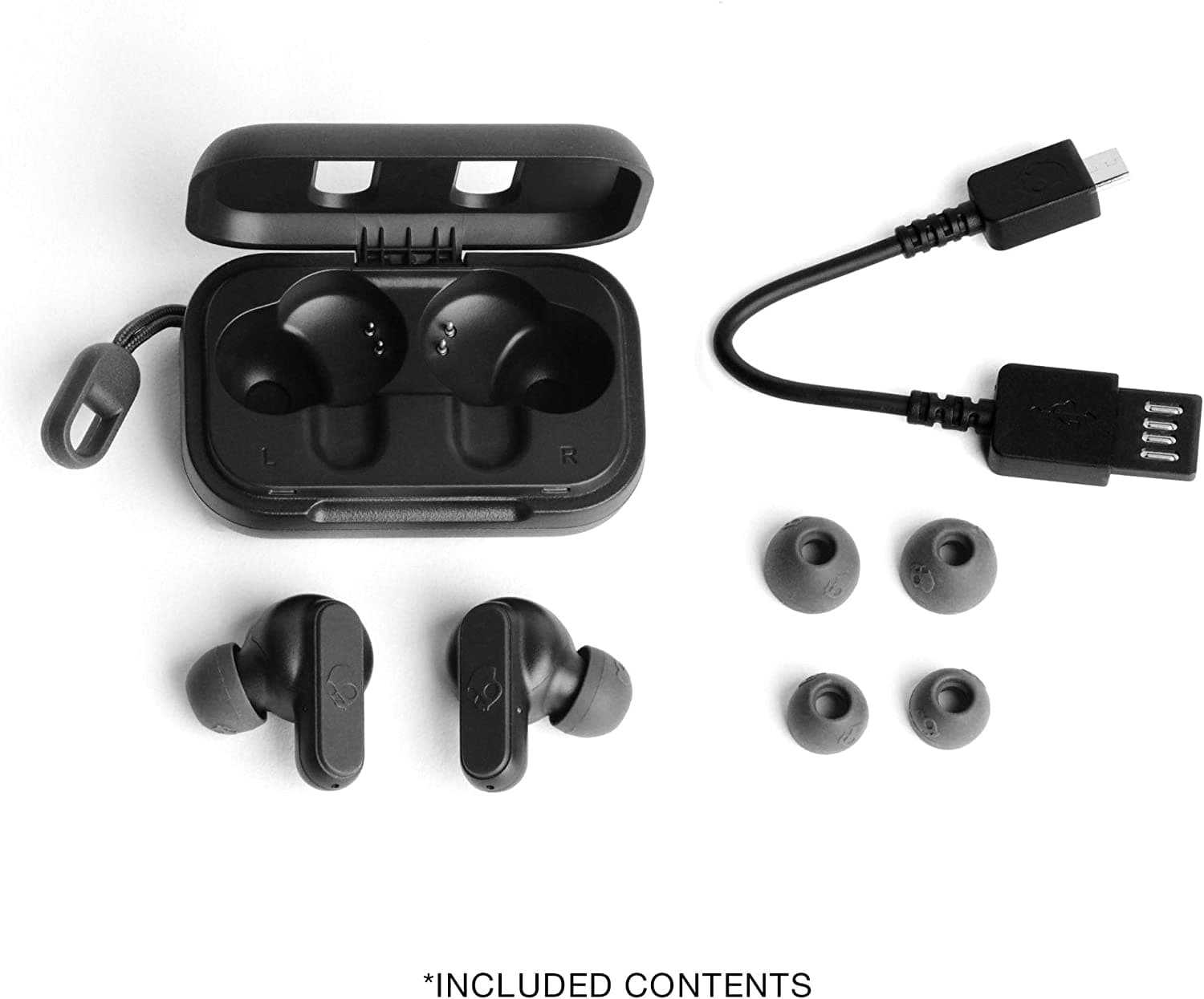Skullcandy Dime True Wireless In-Ear Bluetooth Earbuds Compatible with iPhone and Android / Charging Case and Microphone / Great for Gym, Sports, and Gaming, IPX4 Water Dust Resistant - Black 3