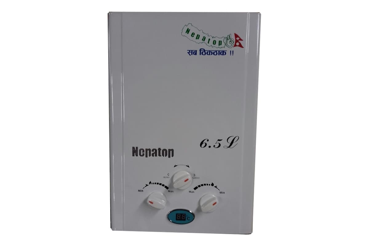 NEPATOP Gas Geyser (White) 6.5L 1