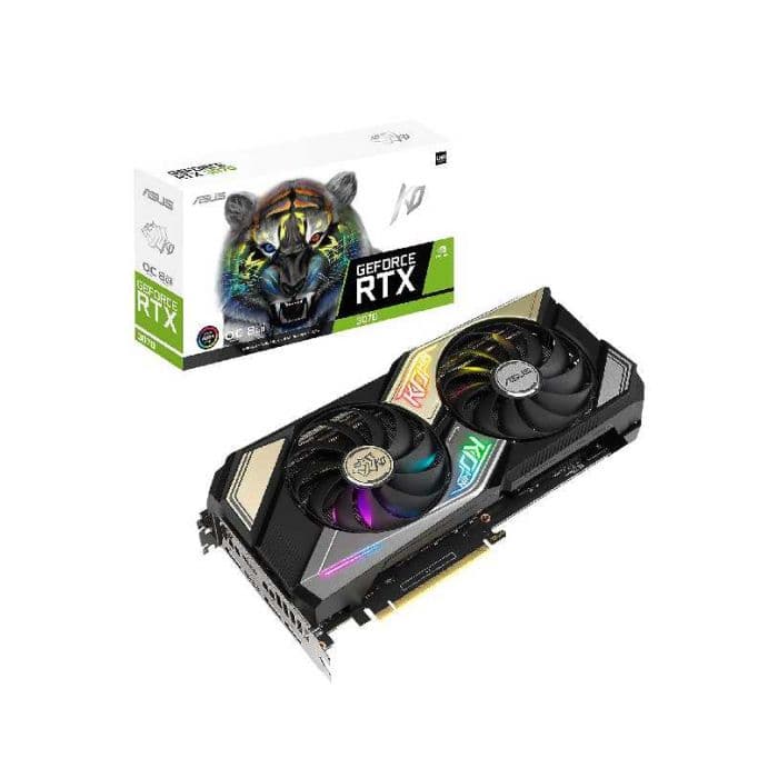 ASUS KO NVIDIA GeForce RTX 3070 V2 8GB GDDR6 Gaming Graphicss Card (PCIe 4.0, 8GB GDDR6 Memory, LHR, HDMI 2.1, DisplayPort 1.4a, Axial-tech Fan Design, 0dB Technology, Enduring Capacitors)