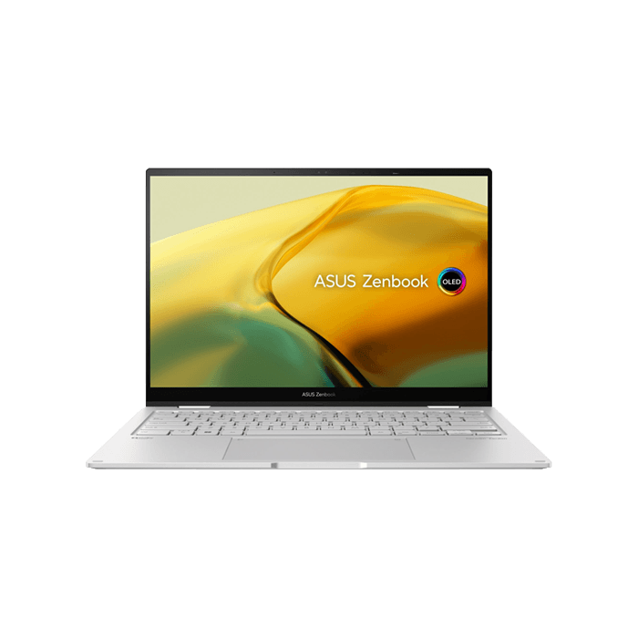 ASUS Zenbook 14 Flip OLED UP3404VA -i7 13th Gen 1360P/ 16 GB RAM/ 1 TB G4 SSD/  Intel® Iris Xe Graphics/ 14" OLED WQ+ 2.8K Display/ Genuine Windows 11/ Genuine Office/  Foggy silver/ Sleeve/ Stylus