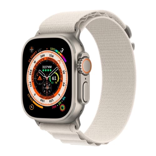 Apple Watch Ultra [GPS + Cellular 49mm] Smart Watch w/Rugged Titanium Case & White Ocean Band. Fitness Tracker, Precision GPS, Action Button, Extra-Long Battery Life, Brighter Retina Display 2