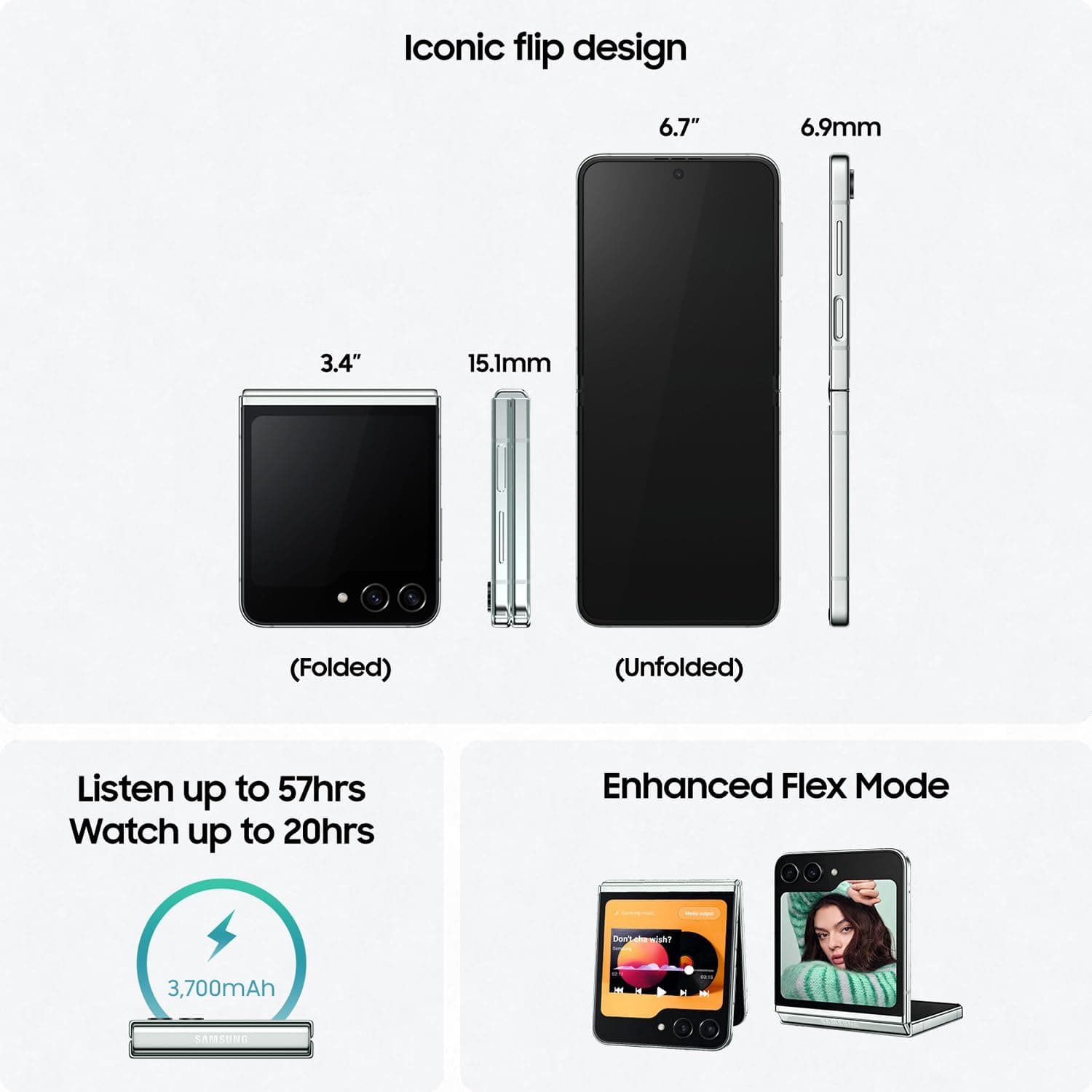 Samsung Galaxy Z Flip 5 8GB RAM | 256GB Storage With No Cost EMI Plans 6