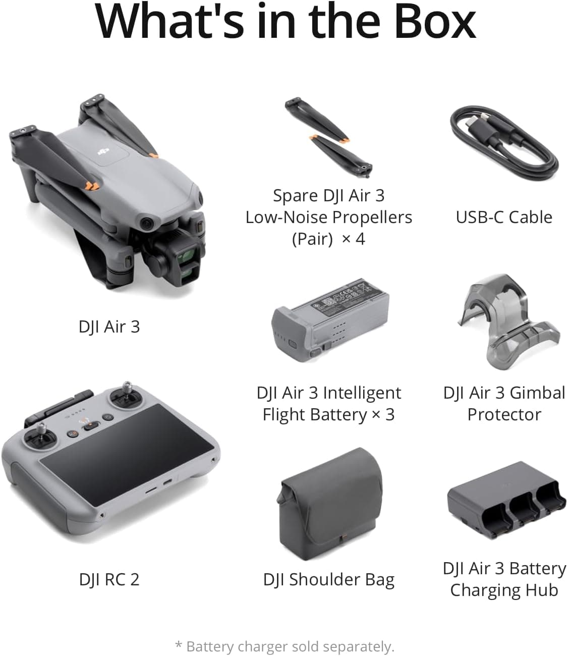 DJI Air 3 Fly More Combo With RC-2 4