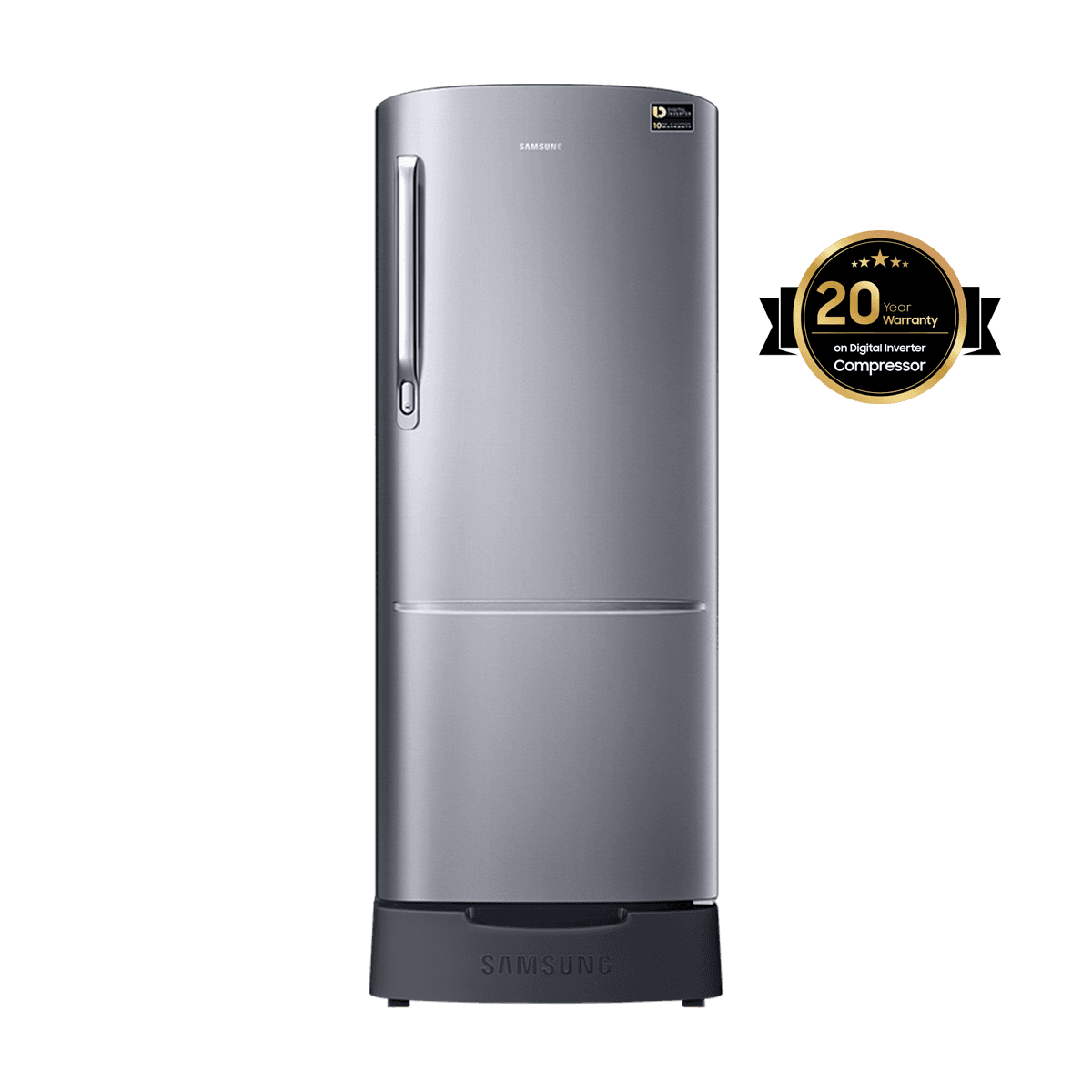 RR20M282ZS8 Samsung Single Door Refrigerator with Digital Inverter Technology, 192L
