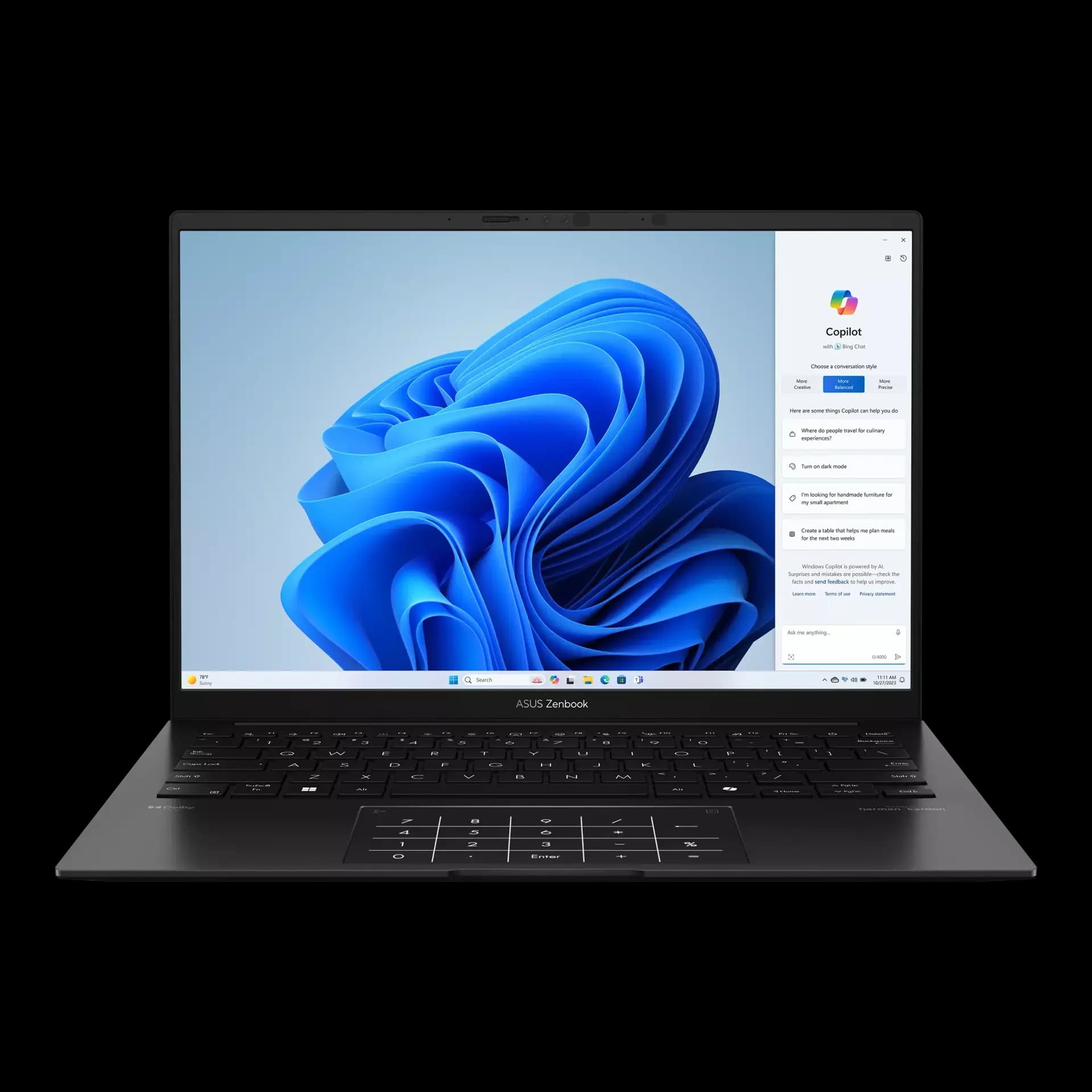 ASUS Zenbook 14 OLED 2024 (UM3406) AMD Ryzen™ 7 8840HS Processor | 16GB RAM | 512GB SSD | 14'' 3K OLED display | Magic NumPad 2