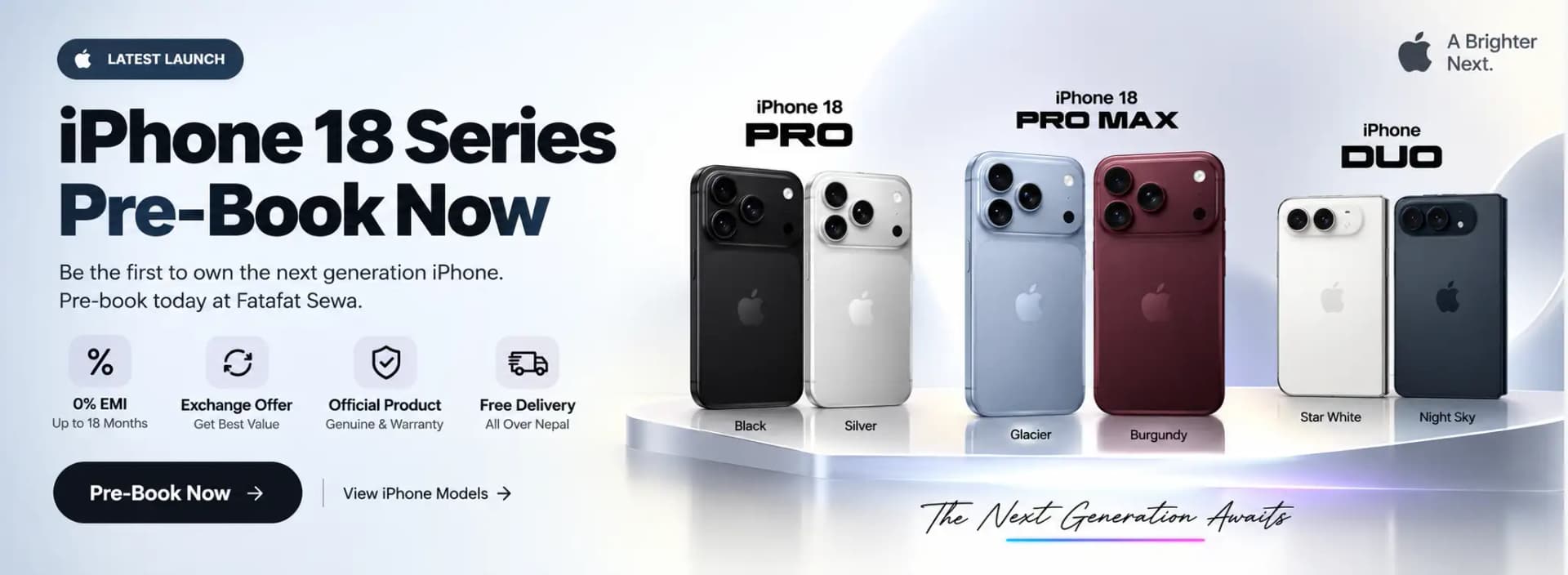apple iphone 18 series now available in pre booking in nepal