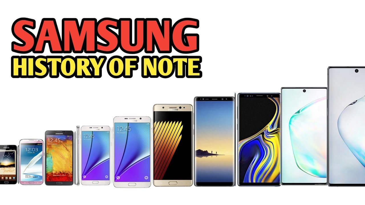 Samsung Galaxy Note series 2011 to 2021