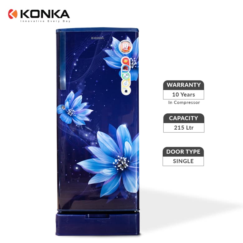 3EDCD5296043D79-Konka Refrigerator 215 Ltrs Single Door (KRF230B_R) 1