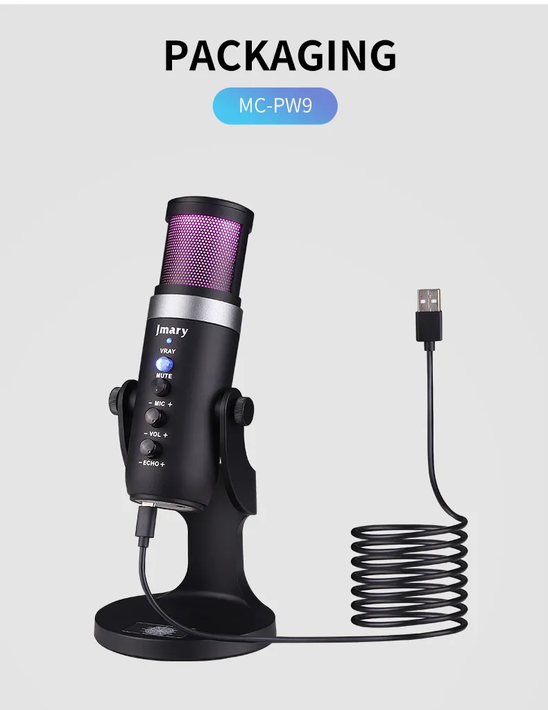 Jmarry MC-PW9 RGB Microphone