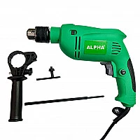 Alpha 650 Watt Impact Drill Metal Rotating Handle Hammering Home