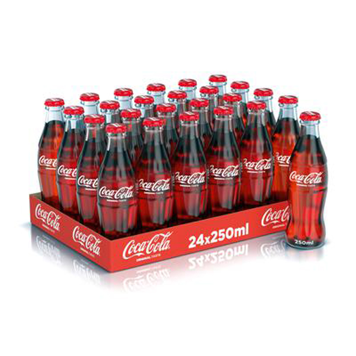Coke 250ml glass bottle x 24
