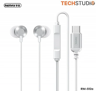 REMAX  Type-C Metal Wired Earphone for music & call RM-512a - Buy Online at Best Price