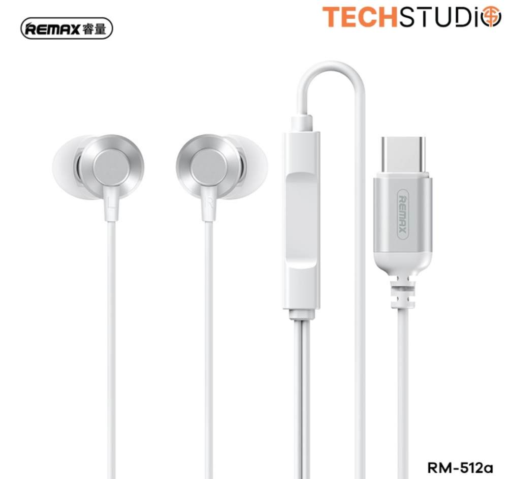 REMAX  Type-C Metal Wired Earphone for music & call RM-512a