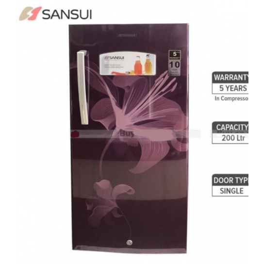 Sansui SPM200RL Single Door Refrigerator Floral Red 200 Litre