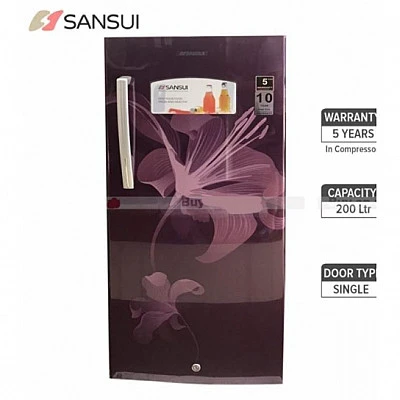 Sansui SPM200RL Single Door Refrigerator Floral Red 200 Litre - Buy Online at Best Price
