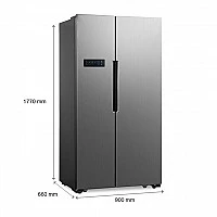 Whirlpool  W Series 537L Side By Side Frost Free Refrigerator WS SBS 570 STEEL (SH)