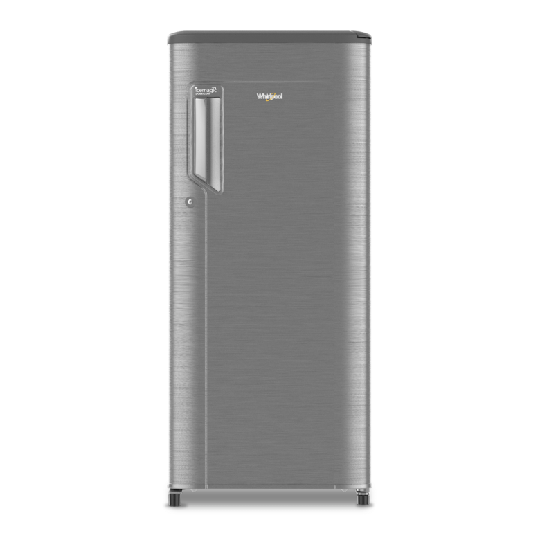 Whirlpool 190 L Single Door 200 Icemagic Powercool PRM 3S Lumina Steel Refrigerator