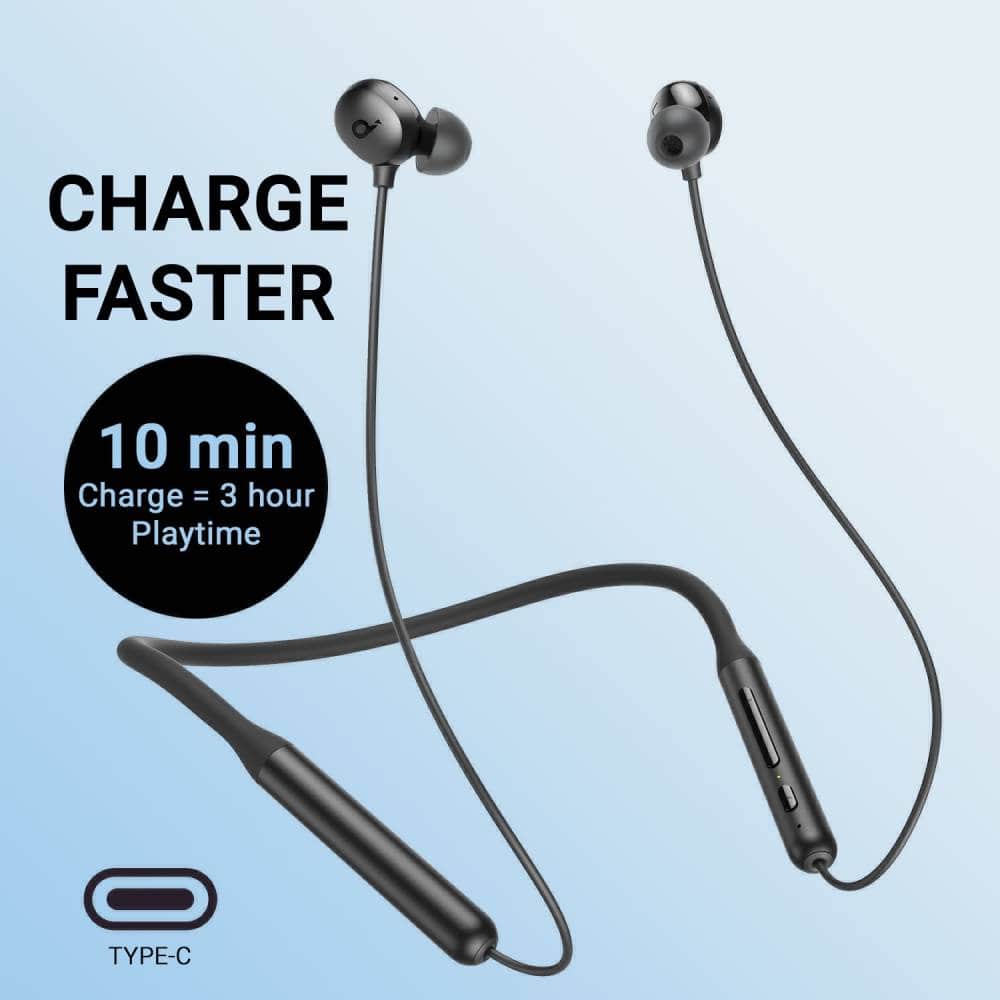 Fast Charging Neckband With 20 Hours Playtime Bluetooth Neckband 