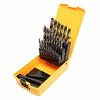 Ingco Drill Bit Set Drill Bits Set For Wood (25 Pieces, Malleable Iron, Aluminium, Plastic Etc.)