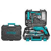 TOTAL 115 Pcs Tools Set + Impact Drill (680W) - THKTHP1152