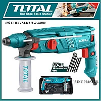 Total 800 Watt Rotary Hammer With 5pcs Extra Drill Bits Drill Machine