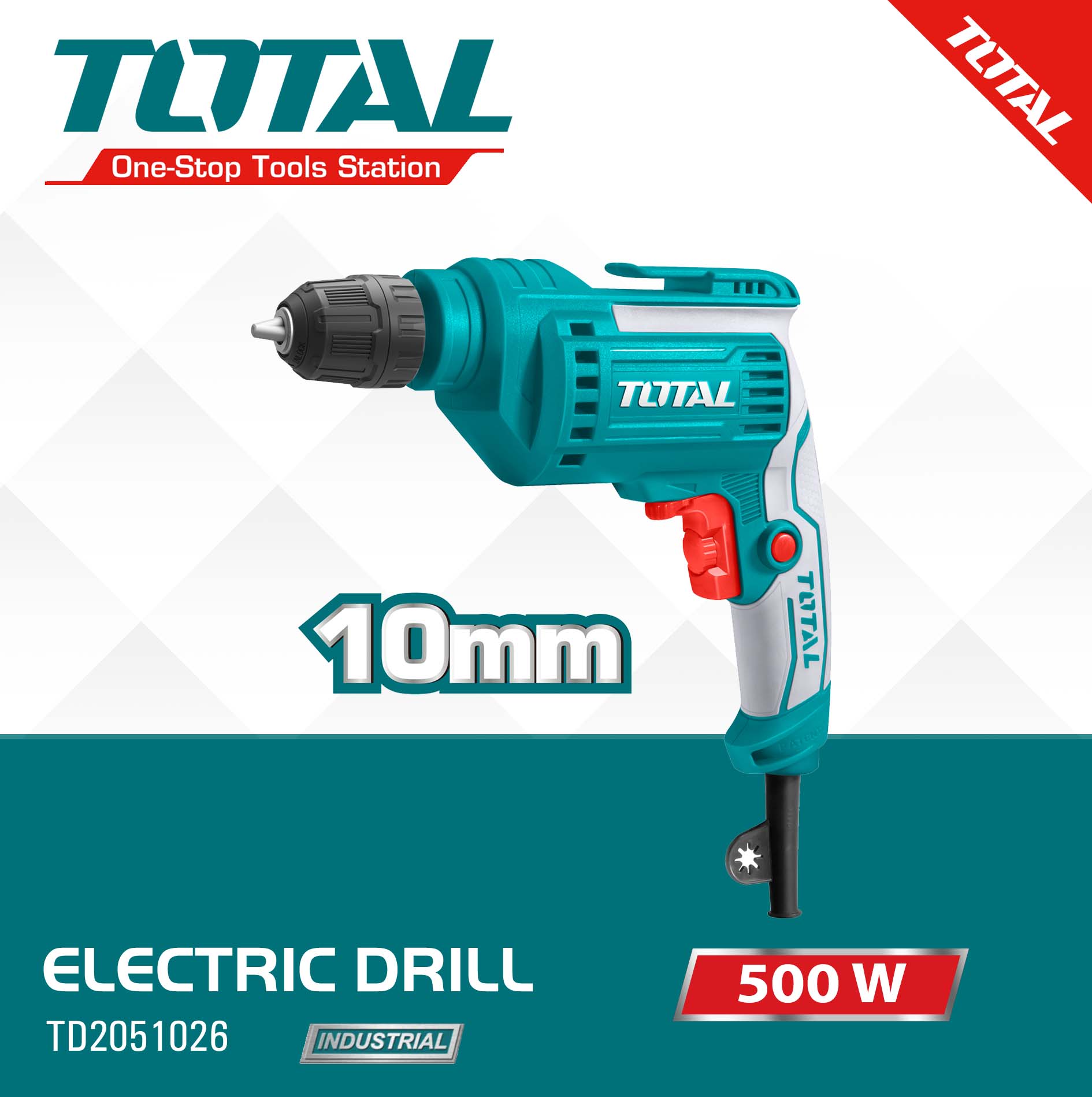 TOTAL Electric drill TD2051026-2