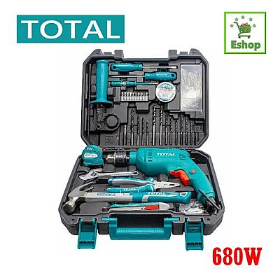 TOTAL 115 Pcs Tools Set With 680W Impact Drill THKTHP1152 - Buy Online at Best Price