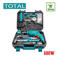 TOTAL 115 Pcs Tools Set With 680W Impact Drill THKTHP1152