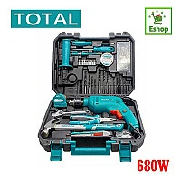 TOTAL 115 Pcs Tools Set With 680W Impact Drill THKTHP1152