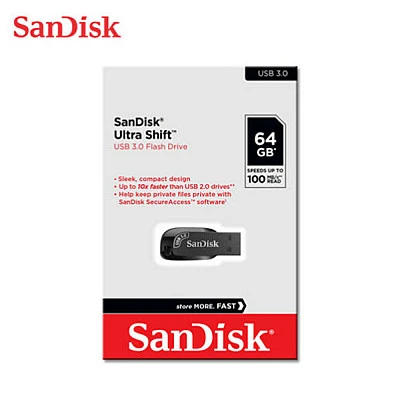 Sandisk  Pendrive 64GB Ultra Shiftâ„¢ USB 3.0 Flash Drive 100MB/s ** Read Spead - Buy Online at Best Price
