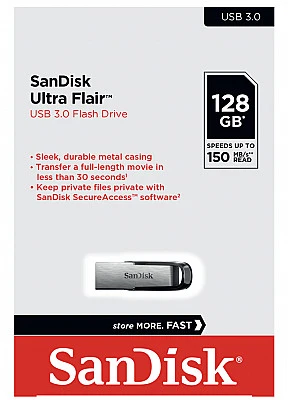 SanDisk Ultra Flair USB 3.0 Memory Stick - 128 GB - Buy Online at Best Price