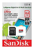 Sandisk Ultra Original 64 Gb Micro SDHC UHS-I Memory Card with Adaptor