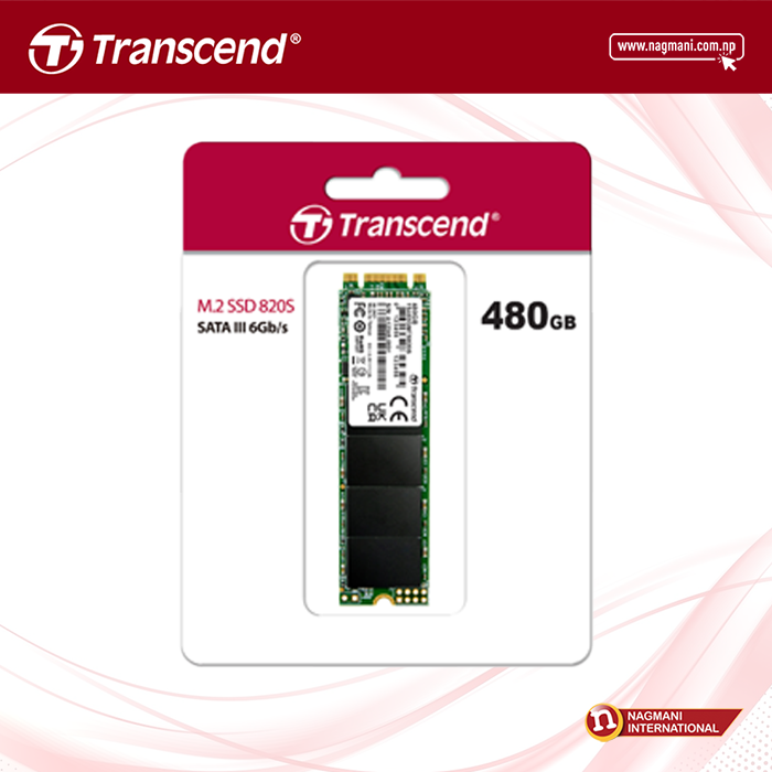 Transcend SATA III - MTS 820 M.2 - 480 GB - 6 gbps - 80 MM