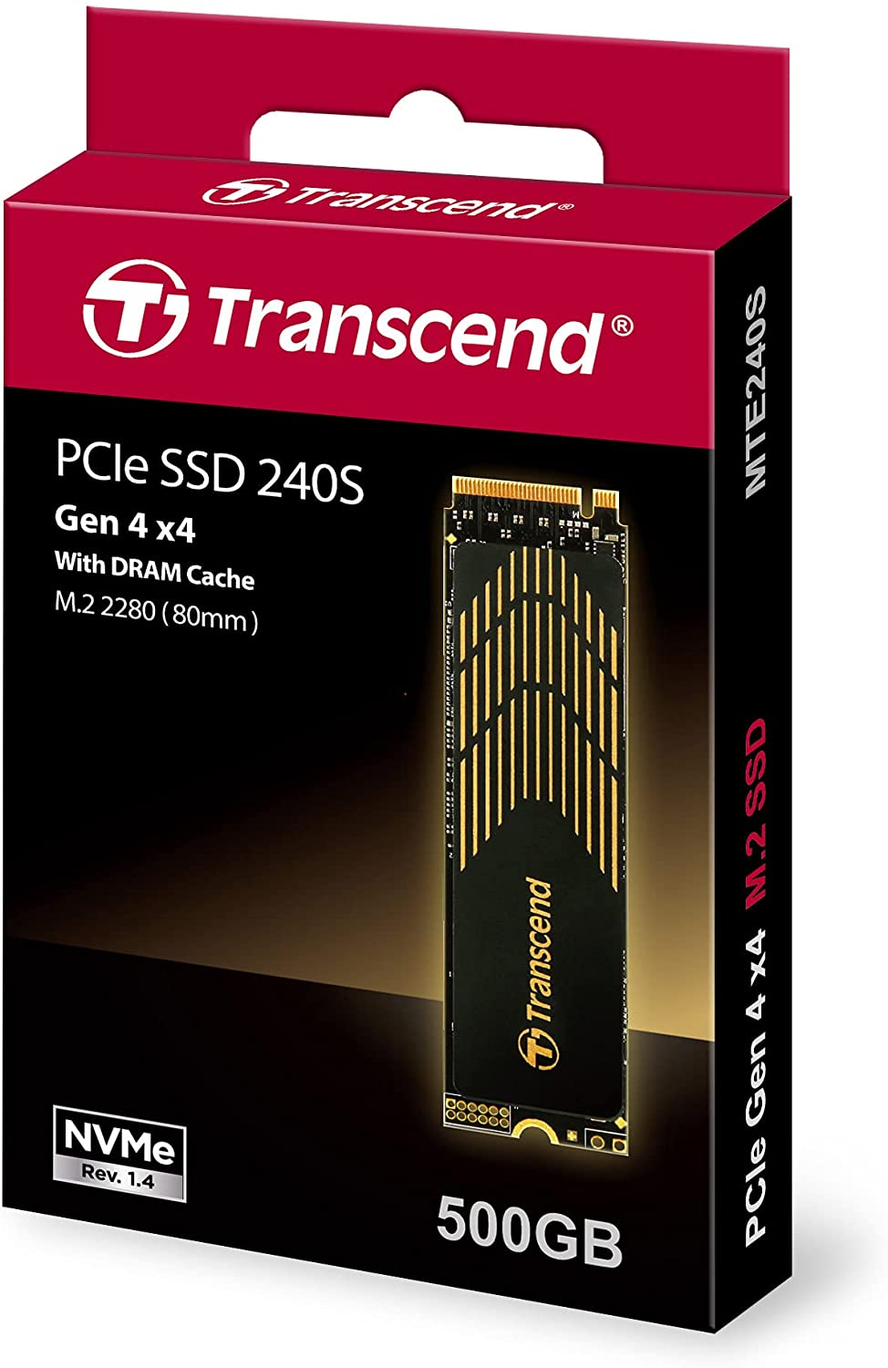 Transcend 500 GB Gen 4 NVME - MTE240S - with Heat Sink