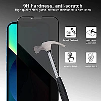 iPhone 13 Screen Protector 9H Hardness Tempered Glass Privacy Anti-Spy 13 10Pcs