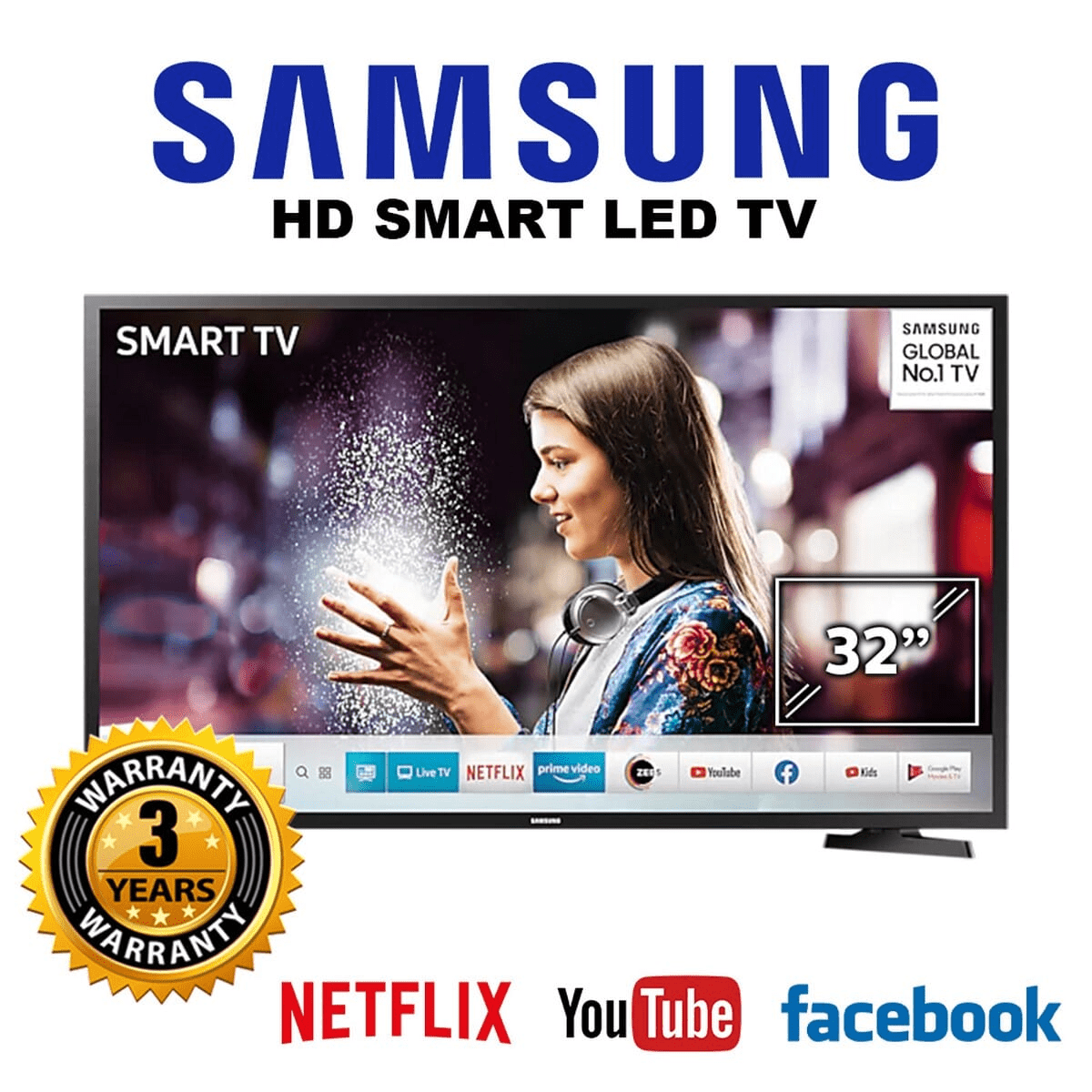 Samsung UA32T4400ARXHE 32 Inch Smart Hd Led Tv