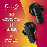 Skullcandy Dime 2 in-Ear True Wireless Earbuds with Mic (Black)