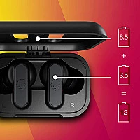 Skullcandy Dime True Wireless In-Ear Bluetooth Earbuds Compatible with iPhone and Android / Charging Case and Microphone / Great for Gym, Sports, and Gaming, IPX4 Water Dust Resistant - Black