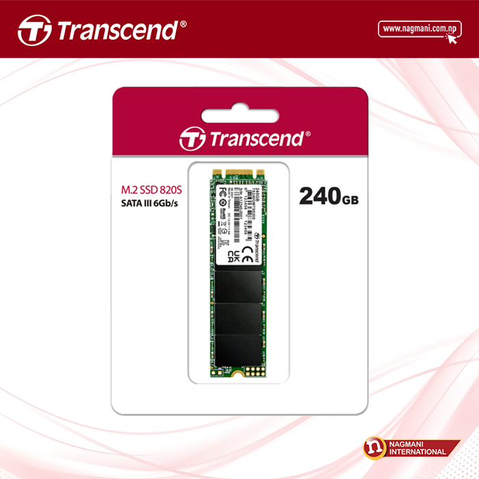 Transcend SATA III - MTS 820 M.2 - 240 GB - 6 gbps - 80 MM